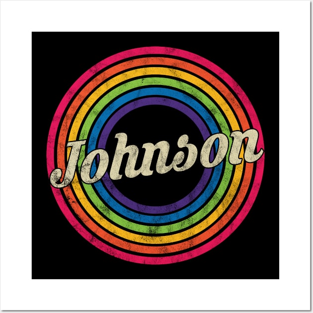 Johnson - Retro Rainbow Faded-Style Wall Art by MaydenArt